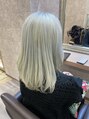 モニカ 横須賀中央店(Monica)&nbsp;ブリーチで限界まで色を抜いて薄く色を入れたホワイトカラー！