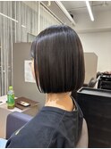 まとまるボブ　ボブカット　地毛風ストレート　縮毛ボブ　