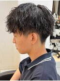 ツイストスパイラルパーマ メンズパーマ メンズカット 眉毛