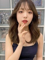 ソヨン 金山店(SOYON)&nbsp;小顔/シースルーバング/韓国/レイヤーカット/黒髪/ネビージュ