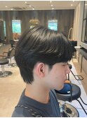 メンズ/センターパート/マッシュショート/韓国スタイル