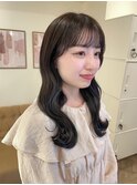 ◎韓国ヘアー顔周りレイヤーおくれ毛ミディアム前髪名古屋/名駅