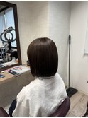 まるみボブ ミディアムボブ 透明感カラー