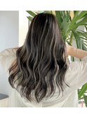 白髪ぼかしハイライト脱白髪染めハイライトショートボブ30代40代