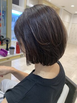 アッシュ 仙川店(Ash) 40代50代60代ナチュラル縮毛矯正ショートボブひし形ショート