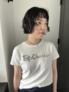 ロールアップスリーブス(ROLL UP SLEEVES) layer bob perm