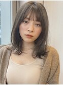 くびれヘア アプリコットオレンジ 夏 ハイライトカラー