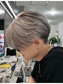 ホワイトメッシュ/ツイスト/ツイスパ/パーマ/メンズ/眉毛