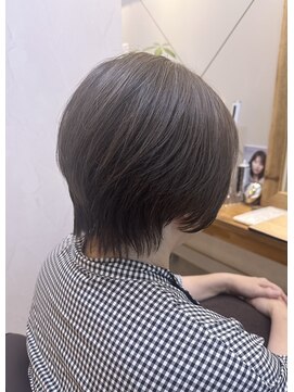 琥珀 ショート×アッシュグレー