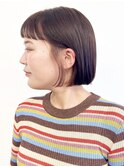 【morio松戸 アイダ】ナチュラルインナーカラーボブ短めバング