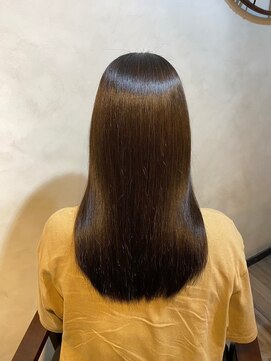 オースト ヘアー ステラ 新宿店(Aust hair Stella) 酸性ストレート/リンゴ幹細胞/髪質改善/ダークブラウン