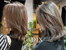 顔周りレイヤー×艶カラーで大人の垢抜けへ♪ボブウルフレイヤー