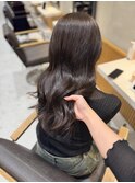 ブリーチなしカラー/オリーブグレー/ココアベージュ/小顔/20代