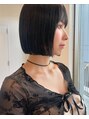 アンバー 池袋(amber) ぱつっと切りっぱなしボブ。骨格に合わせて、扱いやすく
