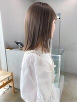 ヌード(nude)&nbsp;切りっぱなしボブ｜ブリーチなし髪質改善カラー