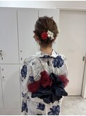 ブリーチなしカラー/ヘアアレンジ/ヘアセット/福岡/10代20代30代