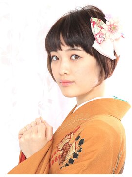 ネオリーブクレア 綱島店(Neolive Krea) 着物ヘア/ショートアレンジ/オン眉/ワンカール/ヘアセット/綱島