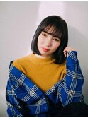 暗髪ワンレンボブ[町田/町田駅/イルミナカラー/髪質改善]