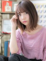 カバーヘア イヴ 戸頭店(COVER HAIR EVE)&nbsp;シースルーバングハイライト鎖骨ミディアムｂ戸頭20代30代40代