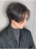 前下がりセンターパート！韓国ヘア　オシャレ感