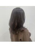 ブルーグレージュ/レイヤーロング/20代30代40代