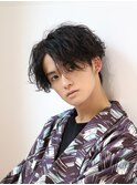 オシャレ男子必見 ミディアム ソフトツイストウェーブパーマ