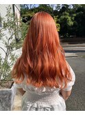 ダブルカラー×オレンジカラー×髪質改善トリートメント