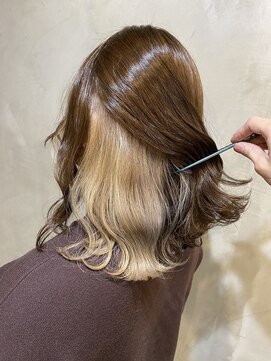 ルフレ 新宿本店1st(Reflet) 〈インナーカラー　ベージュ〉#髪質改善#韓国#インナーカラー