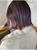 切りっぱなしボブ×ベリーピンク