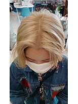 マイ ヘア デザイン 岡崎(MY hair design) 斜めバング/グレージュカラー/シルキーベージュ/岡崎