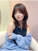 □ 韓国大宮顔周りレイヤーカットくびれミディアム