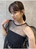 三軒茶屋_レディース_セミロング_ヘアアレンジ_ヘアセット_小顔