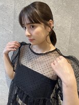 アース 三軒茶屋店(HAIR&MAKE EARTH) 三軒茶屋_レディース_セミロング_ヘアアレンジ_ヘアセット_小顔