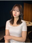 韓国ヘア/くびれヘア/前髪あり/顔まわりカット/