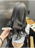#ダークグレー#ダークオリーブカラー#ロングヘア#ダークカラー