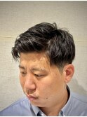 七三分けツーブロック