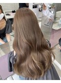 ブリーチなしダブルカラーで【明るめオリーブベージュ】