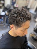 スパイキーショート×ツイストパーマ