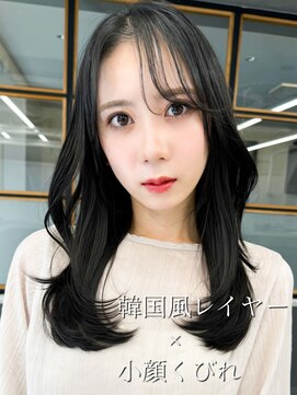 スタートウキョウ 渋谷駅(STAR TOKYO) 韓国風レイヤー顔周りレイヤーワンカールシースルーバング後れ毛