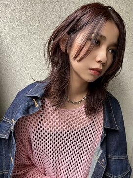 【 ミディアムレイヤー × スモーキーピンクブラウン 】浅野美紀