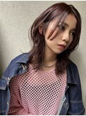 【 ミディアムレイヤー × スモーキーピンクブラウン 】浅野美紀