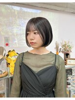 エルム 府中(yelm) ブリーチ1回からできるグレージュインナーカラーボブ