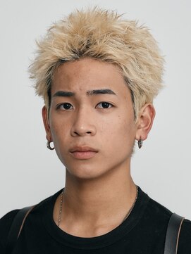 フィフス 栄(fifth) 栄スパイキーショートアップバングメンズハイトーンショート