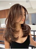 ハイライトバレイヤージュダブルカラーショートカット