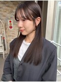 前髪カット　髪質改善　透明感カラー