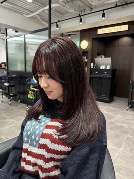 アイズ 横浜(IS) 【HARUNA指名限定】ブリーチなしwカラーでできるワインレッド