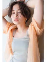 ヘアデザイン ソラ(Sola)&nbsp;ふんわりリトルハンサムショート×センターパート×暗髪