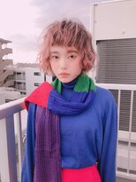 エムスラッシュ みなとみらい馬車道店(M SLASH)&nbsp;M.SLASH馬車道/ピンクブラウン/外国人風/くせ毛カット/オン眉z