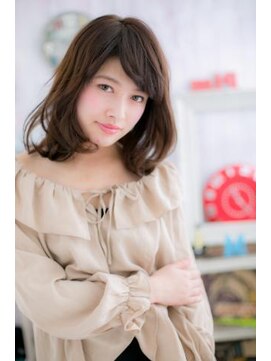 ミック 日暮里店(miq) オリーブグレージュで抜け感くびれエアリーミディa1