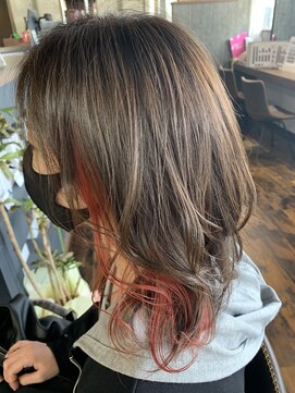 ルクール 貴志川店(le coeul) ボブレイヤー+インナーレッド